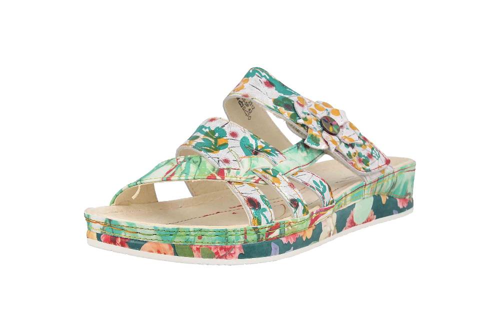 Laura Vita Pantoletten In Übergrößen Mehrfarbig BRUEL 05 Vert Große Damenschuhe