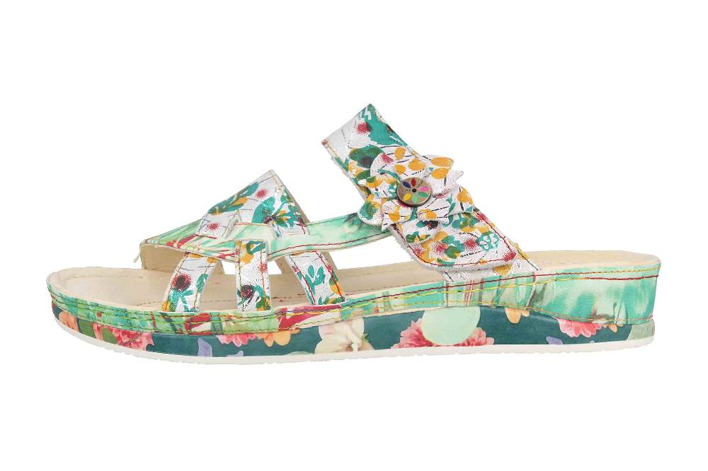 Laura Vita Pantoletten in Übergrößen Mehrfarbig BRUEL 05 Vert große Damenschuhe