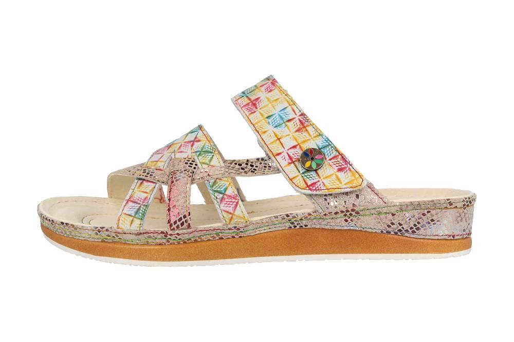 Laura Vita Pantoletten in Übergrößen Mehrfarbig BRUEL 05 Orange große Damenschuhe