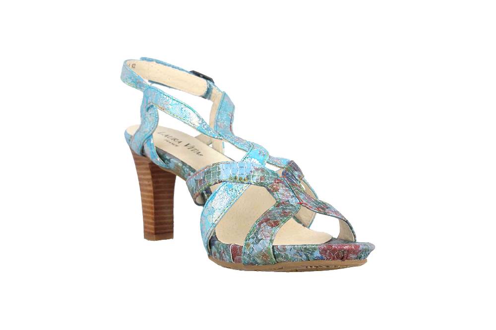 Laura Vita Sandalen In Übergrößen Mehrfarbig Alcbaneo 01 Turquoise Große Damenschuhe