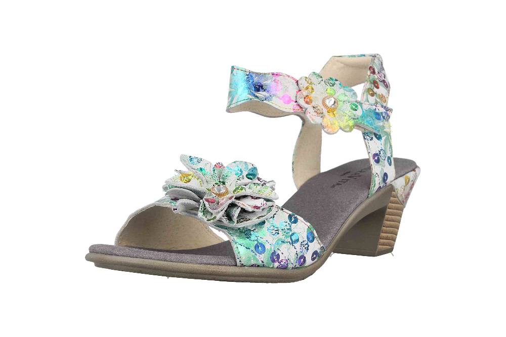 Laura Vita Sandalen In Übergrößen Mehrfarbig Becttinoo 85 Blanc Große Damenschuhe