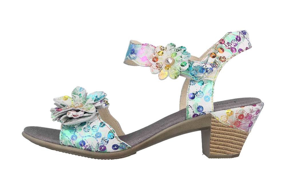 Laura Vita Sandalen in Übergrößen Mehrfarbig Becttinoo 85 Blanc große Damenschuhe