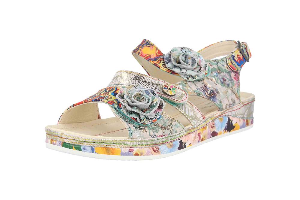 Laura Vita Sandalen In Übergrößen Mehrfarbig BRCUELO 06 Vert Große Damenschuhe