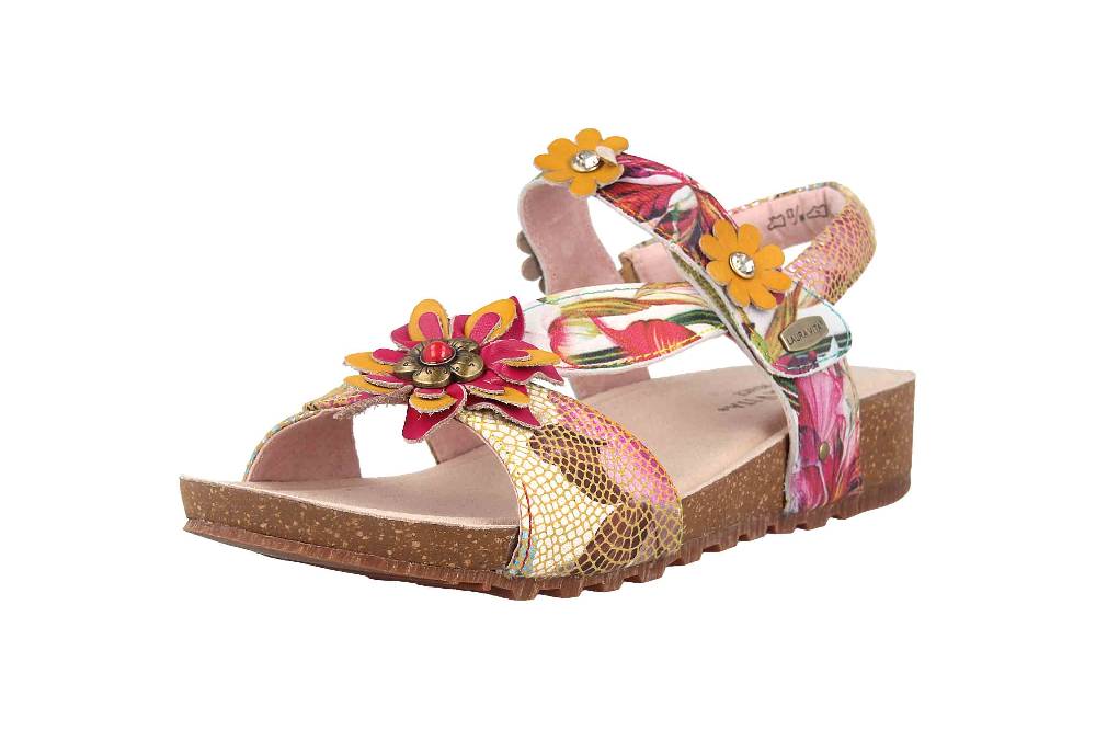 Laura Vita Sandalen In Übergrößen Mehrfarbig BRCUELO 81 Cerise Große Damenschuhe