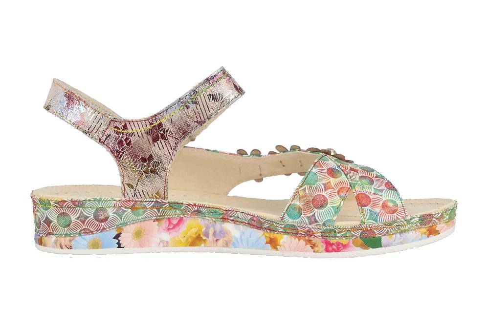 Laura Vita Sandalen In Übergrößen Mehrfarbig BRCUELO 81 Café Große Damenschuhe