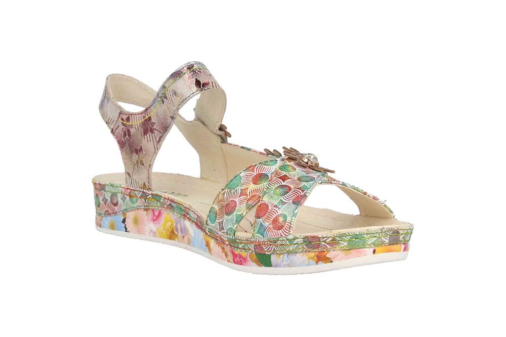 Laura Vita Sandalen In Übergrößen Mehrfarbig BRCUELO 81 Café Große Damenschuhe