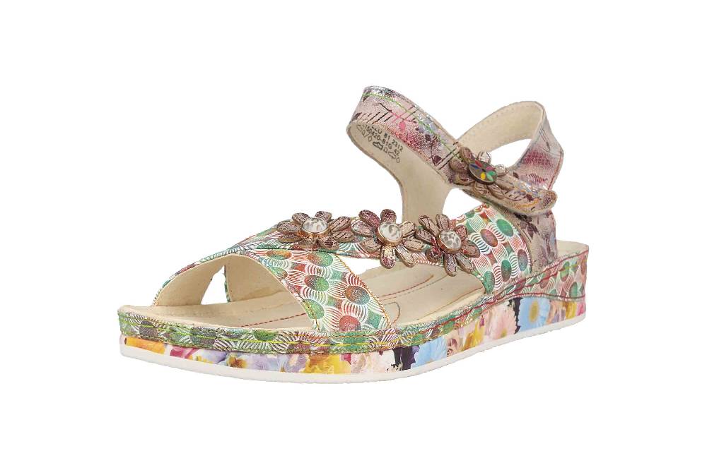 Laura Vita Sandalen In Übergrößen Mehrfarbig BRCUELO 81 Café Große Damenschuhe