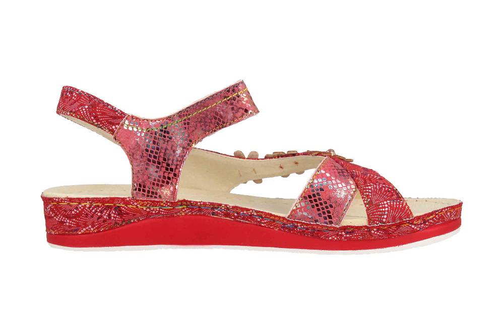 Laura Vita Sandalen In Übergrößen Mehrfarbig BRCUELO 81 Cerise Große Damenschuhe