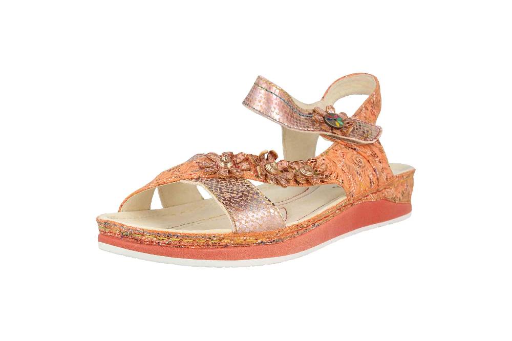 Laura Vita Sandalen In Übergrößen Mehrfarbig BRCUELO 81 Orange Große Damenschuhe