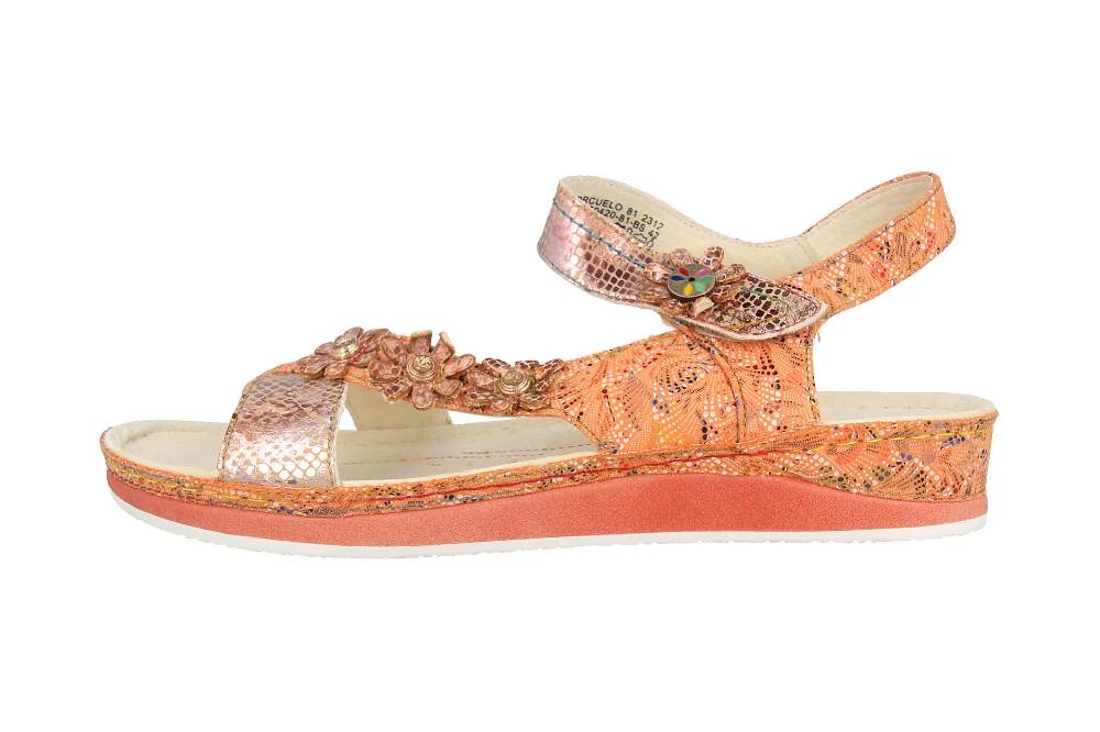 Laura Vita Sandalen in Übergrößen Mehrfarbig BRCUELO 81 Orange große Damenschuhe
