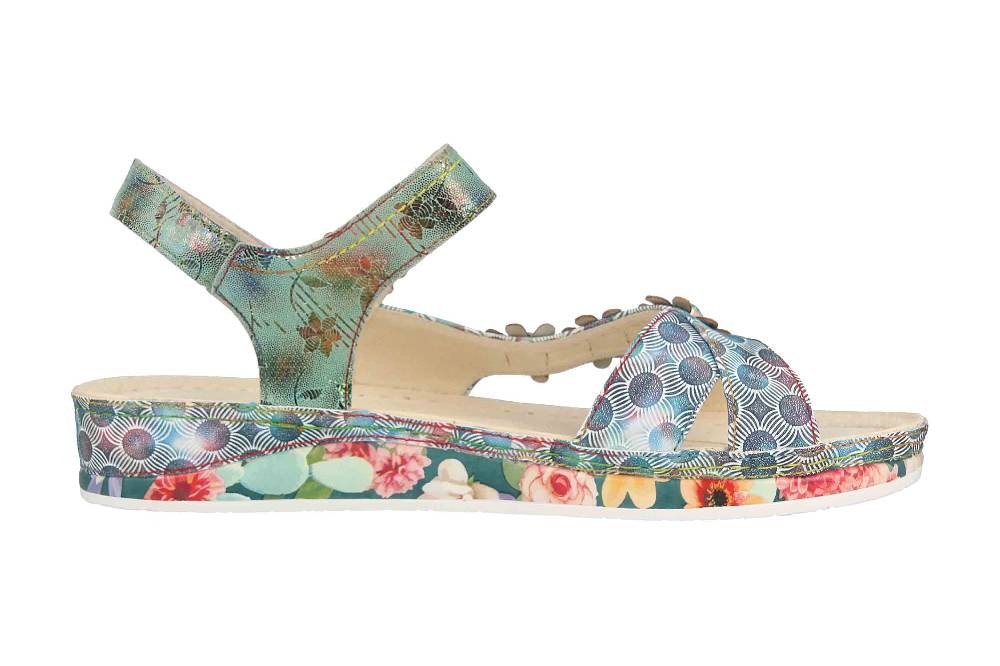 Laura Vita Sandalen In Übergrößen Mehrfarbig BRCUELO 81 Kaki Große Damenschuhe