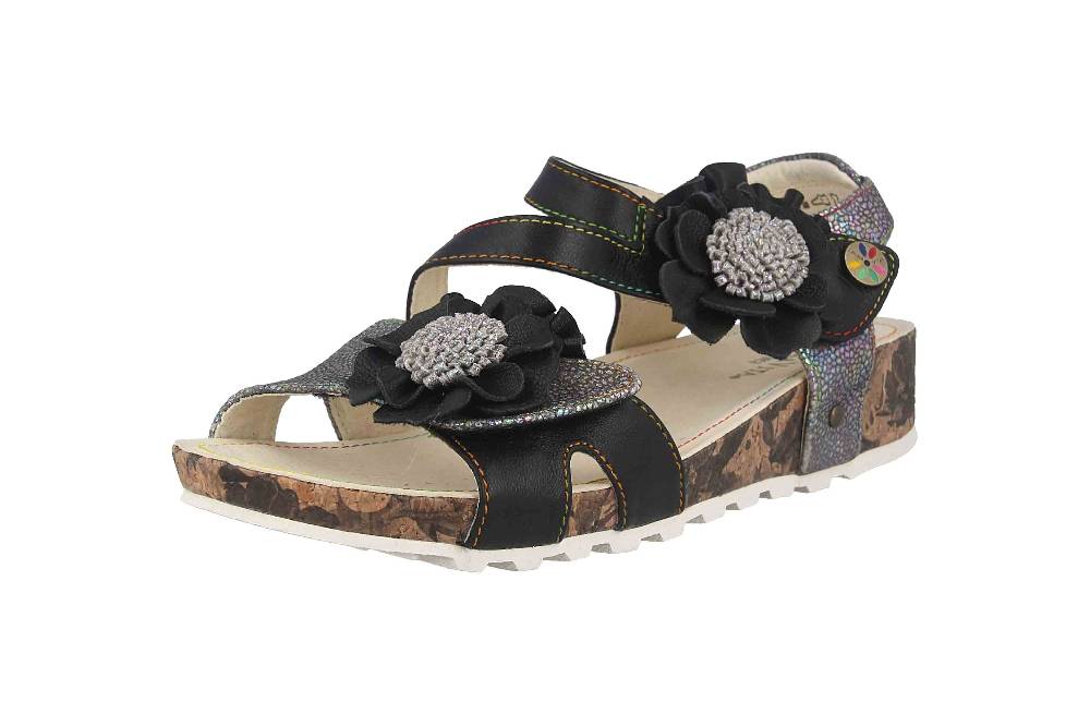 Laura Vita Sandalen In Übergrößen Mehrfarbig BRCYANO 68 Noir Große Damenschuhe