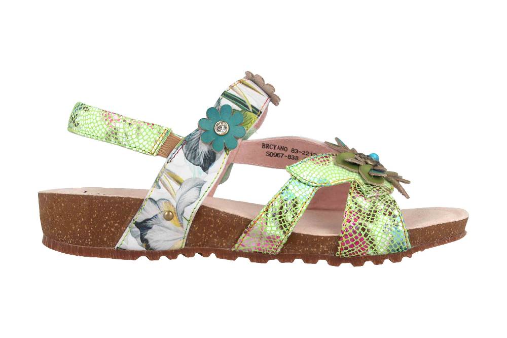 Laura Vita Sandalen In Übergrößen Mehrfarbig Brcyano 83 Vert Große Damenschuhe