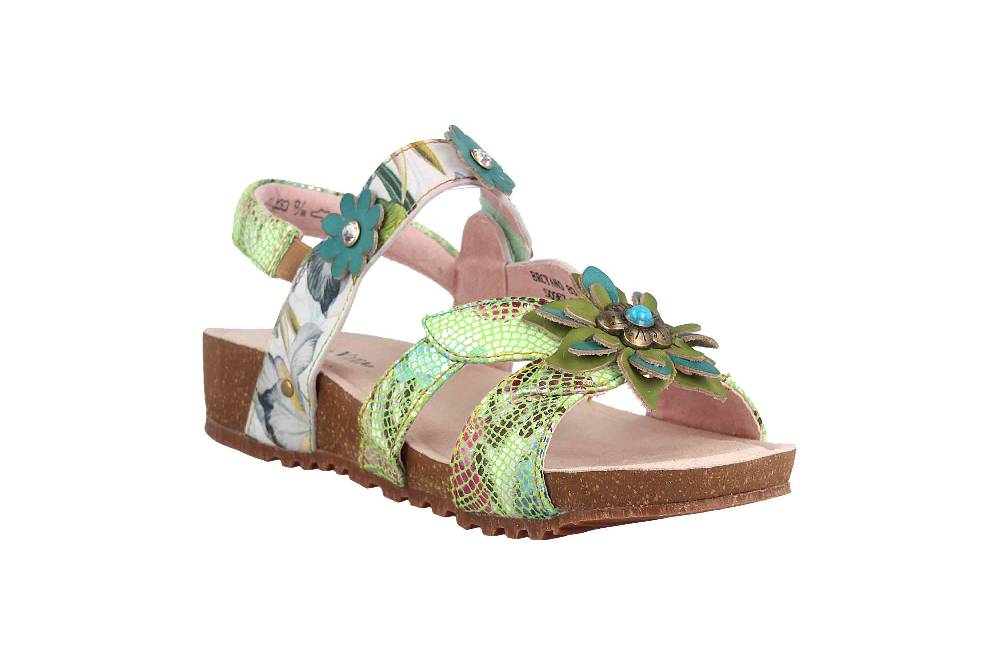 Laura Vita Sandalen In Übergrößen Mehrfarbig Brcyano 83 Vert Große Damenschuhe