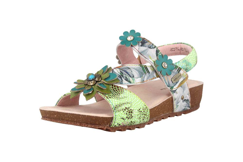 Laura Vita Sandalen In Übergrößen Mehrfarbig Brcyano 83 Vert Große Damenschuhe