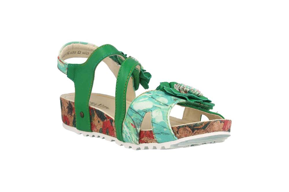 Laura Vita Sandalen In Übergrößen Mehrfarbig BRCYANO 68 Vert Große Damenschuhe