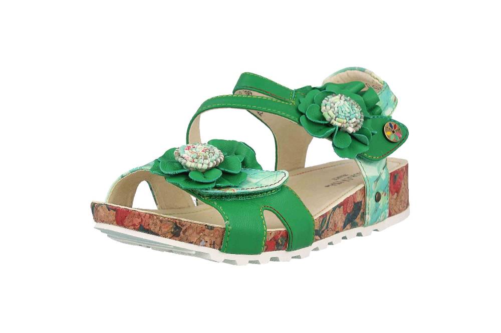 Laura Vita Sandalen In Übergrößen Mehrfarbig BRCYANO 68 Vert Große Damenschuhe