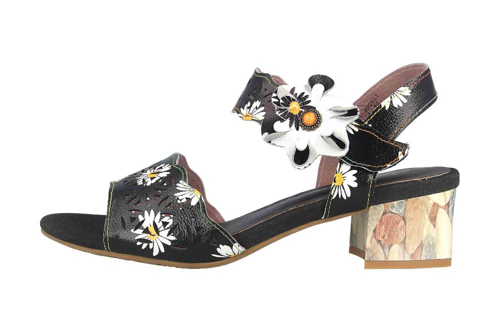 Laura Vita Sandalen in Übergrößen Mehrfarbig Hucbio 121 Noir große Damenschuhe