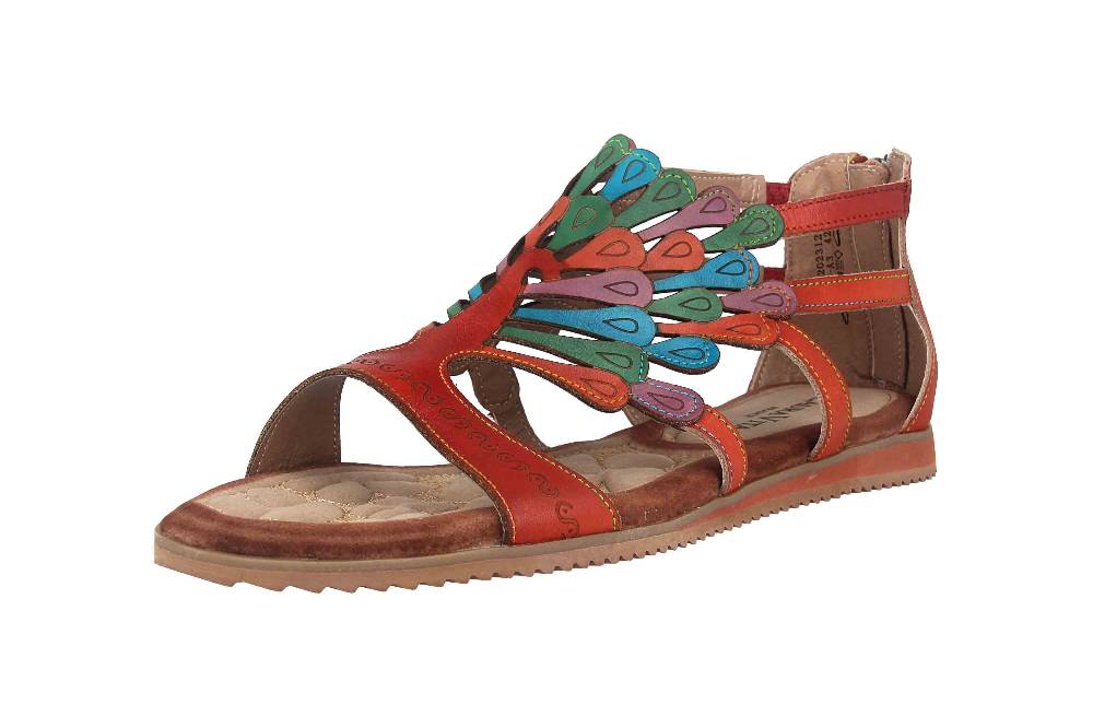 Laura Vita Sandalen In Übergrößen Mehrfarbig VACA Orange Große Damenschuhe