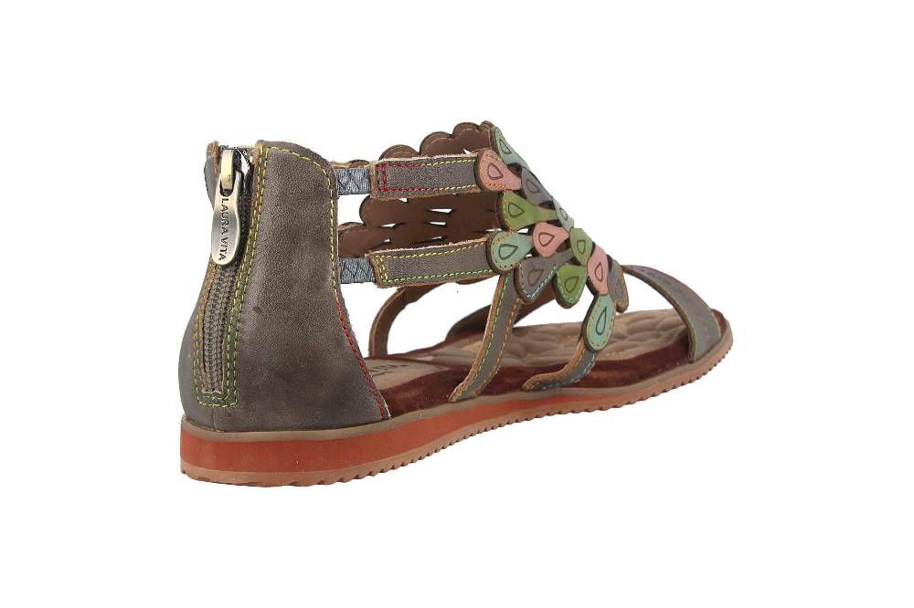Laura Vita Sandalen In Übergrößen Mehrfarbig Vaca Gris Große Damenschuhe