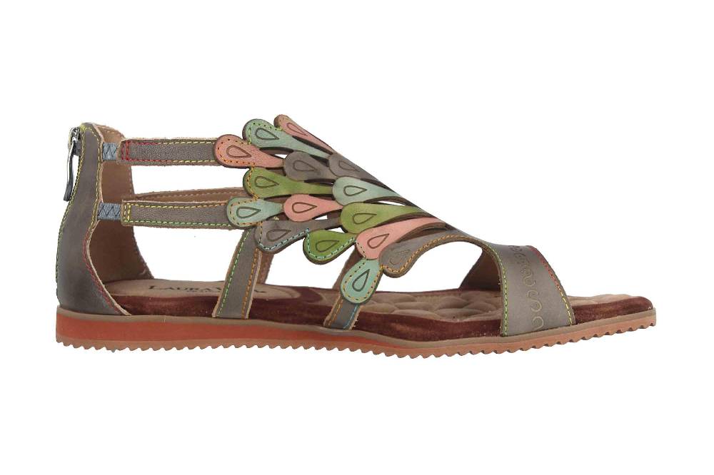 Laura Vita Sandalen In Übergrößen Mehrfarbig Vaca Gris Große Damenschuhe