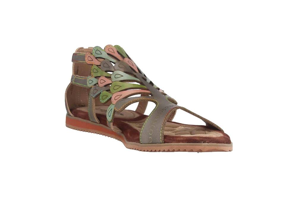 Laura Vita Sandalen In Übergrößen Mehrfarbig Vaca Gris Große Damenschuhe