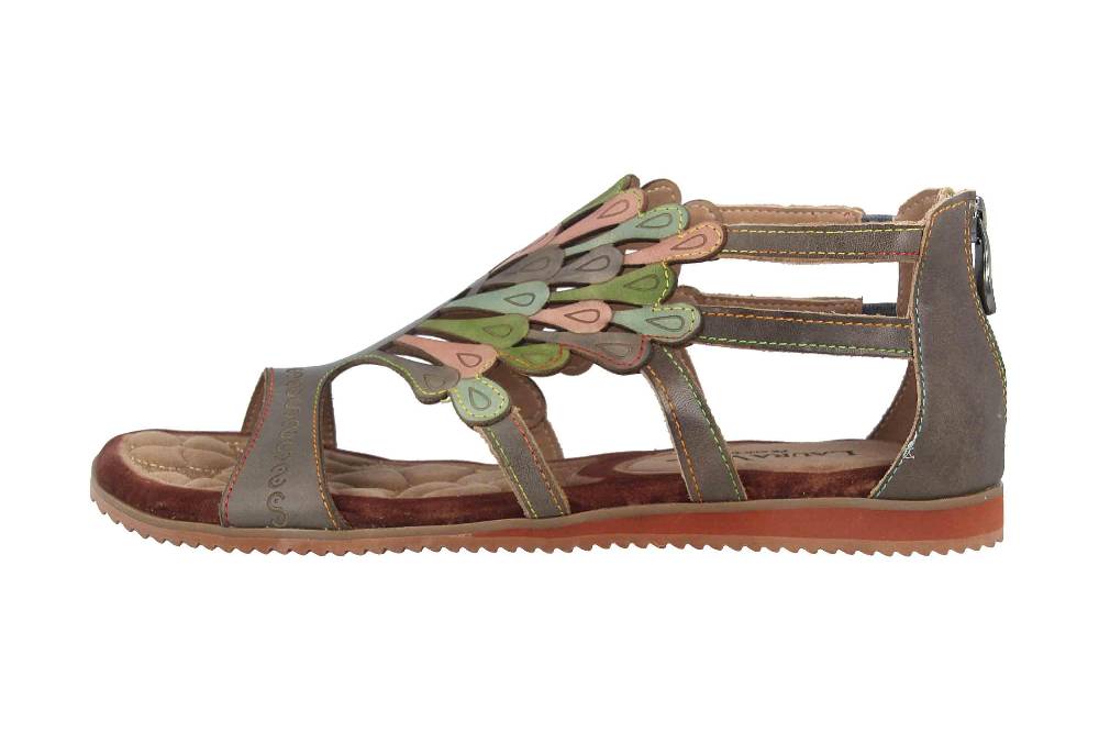 Laura Vita Sandalen in Übergrößen Mehrfarbig Vaca Gris große Damenschuhe
