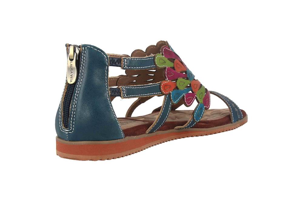 Laura Vita Sandalen In Übergrößen Mehrfarbig VACA Kaki Große Damenschuhe