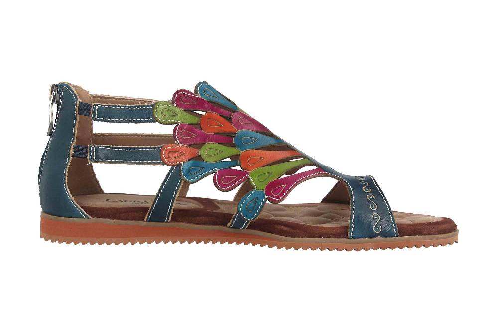 Laura Vita Sandalen In Übergrößen Mehrfarbig VACA Kaki Große Damenschuhe