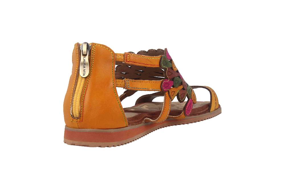 Laura Vita Sandalen In Übergrößen Mehrfarbig VACA Jaune Große Damenschuhe