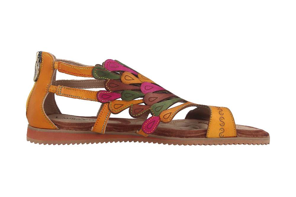 Laura Vita Sandalen In Übergrößen Mehrfarbig VACA Jaune Große Damenschuhe
