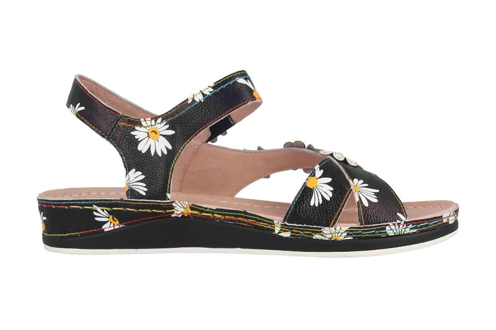 Laura Vita Sandalen In Übergrößen Schwarz Brcuelo 91 Noir Große Damenschuhe