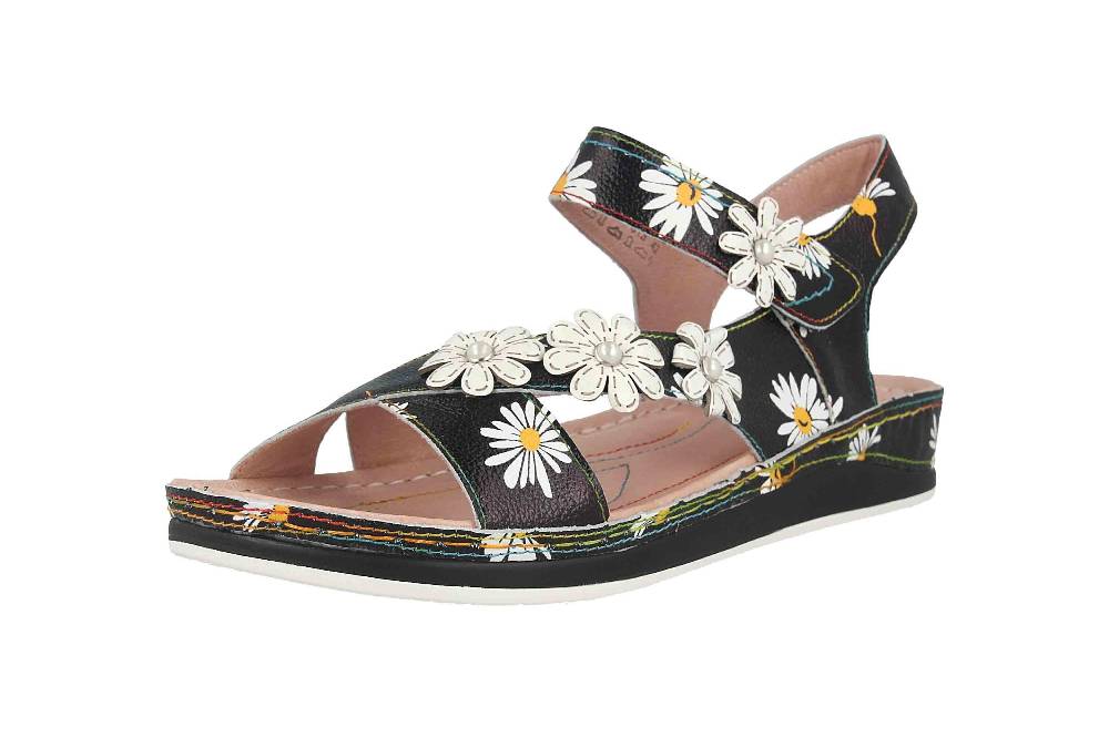 Laura Vita Sandalen In Übergrößen Schwarz Brcuelo 91 Noir Große Damenschuhe