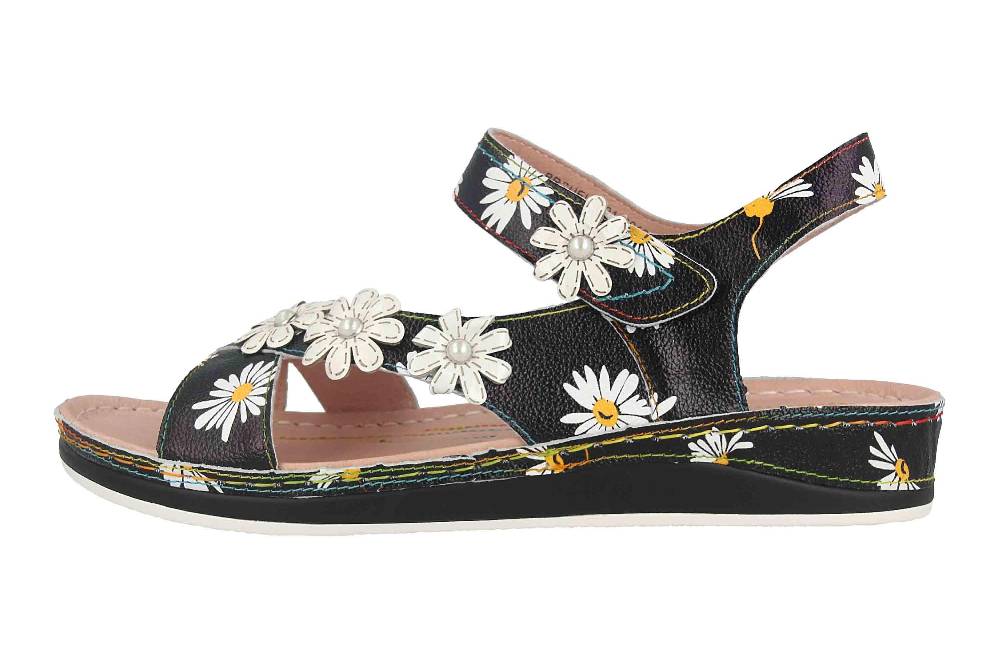 Laura Vita Sandalen in Übergrößen Schwarz Brcuelo 91 Noir große Damenschuhe