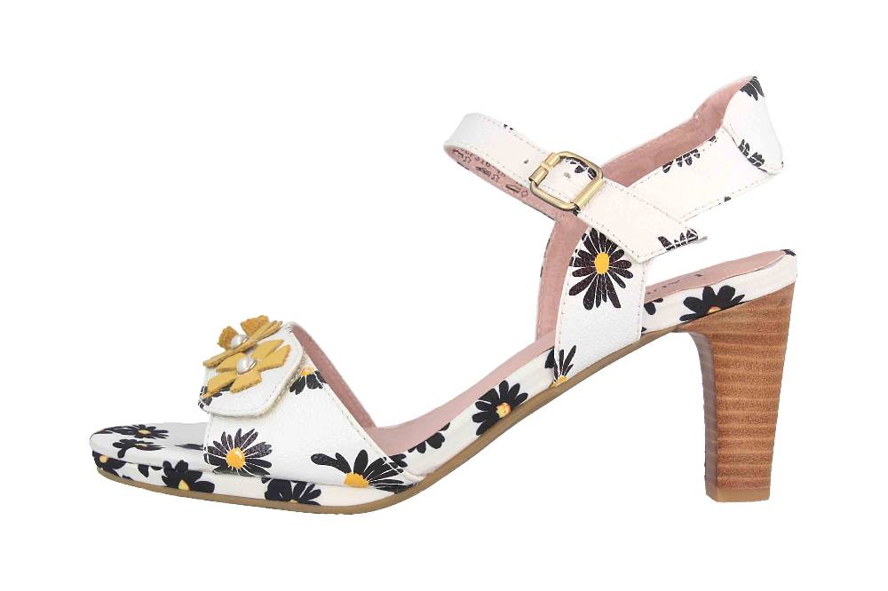 Laura Vita Sandalen in Übergrößen Weiß Alcbaneo 44 Blanc große Damenschuhe