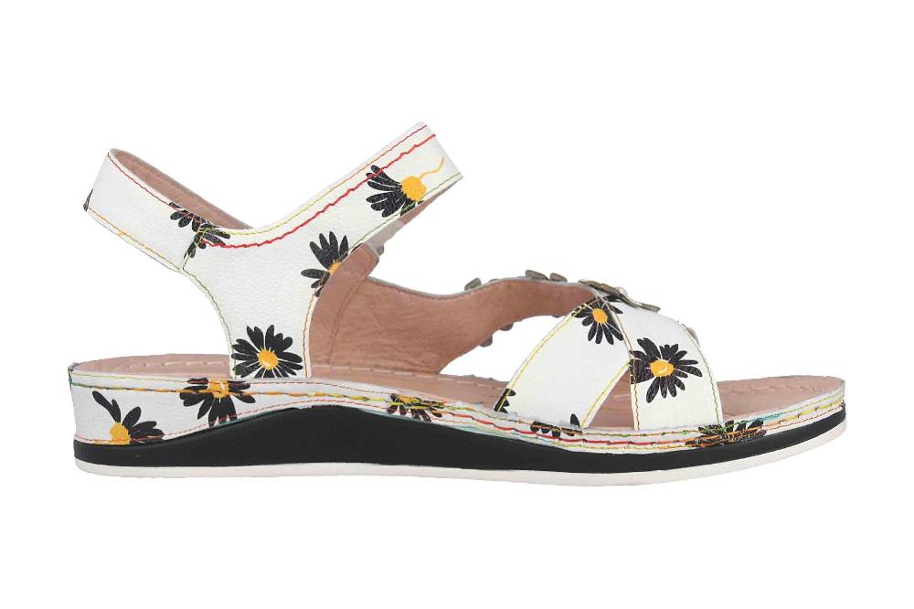 Laura Vita Sandalen In Übergrößen Weiß Brcuelo 91 Blanc Große Damenschuhe