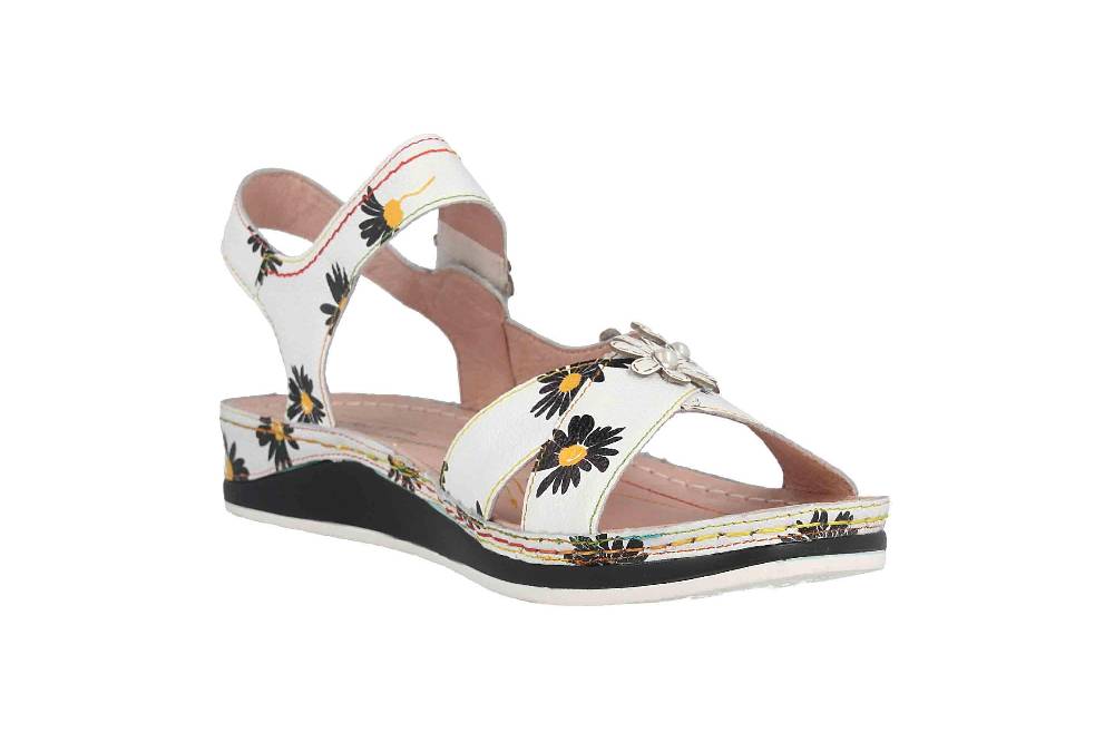 Laura Vita Sandalen In Übergrößen Weiß Brcuelo 91 Blanc Große Damenschuhe