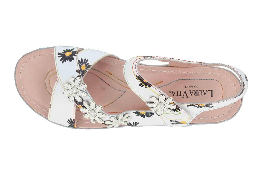 Laura Vita Sandalen In Übergrößen Weiß Brcuelo 91 Blanc Große Damenschuhe