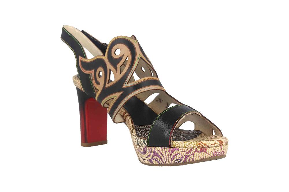 Laura Vita Sandaletten In Übergrößen Mehrfarbig HICAO 16 Noir Große Damenschuhe