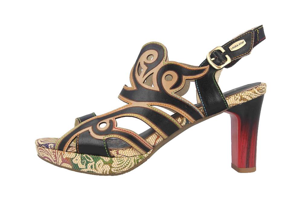 Laura Vita Sandaletten in Übergrößen Mehrfarbig HICAO 16 Noir große Damenschuhe