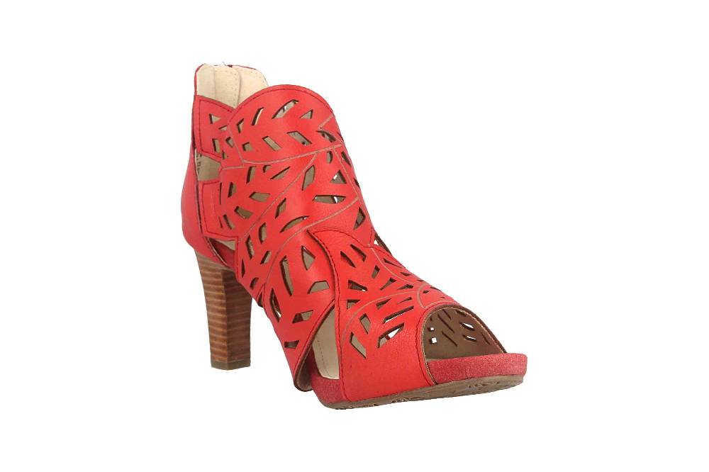 Laura Vita Sandaletten In Übergrößen Rot ALBANE 048 Rouge Große Damenschuhe