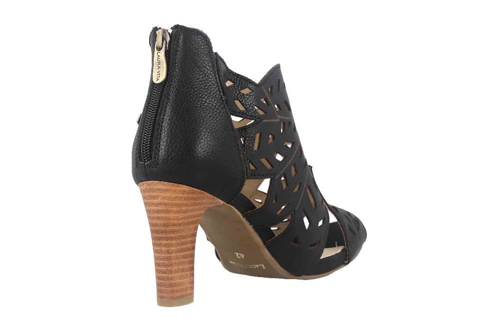 Laura Vita Sandaletten In Übergrößen Schwarz ALBANE 048 Noir Große Damenschuhe