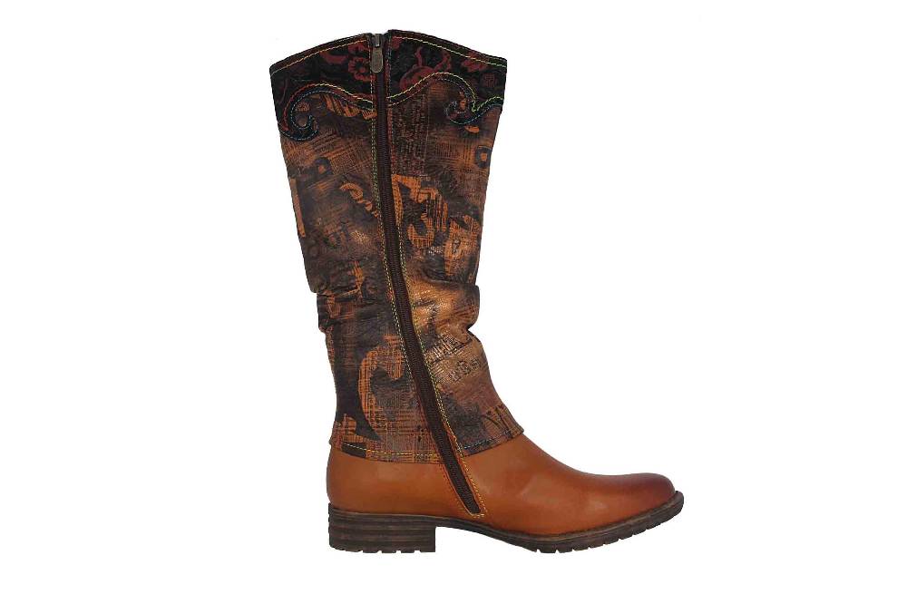 Laura Vita Stiefel In Übergrößen Braun Gacmayo 15 Camel Große Damenschuhe