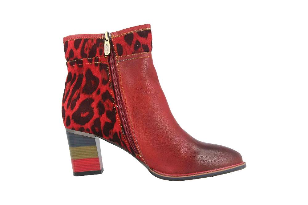 Laura Vita Stiefel In Übergrößen Rot Geceko 01 Rouge Große Damenschuhe