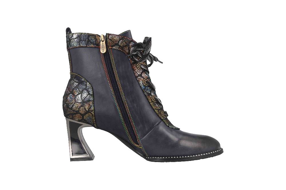 Laura Vita Stiefeletten In Übergrößen Blau JACBO 1123 Jeans Große Damenschuhe