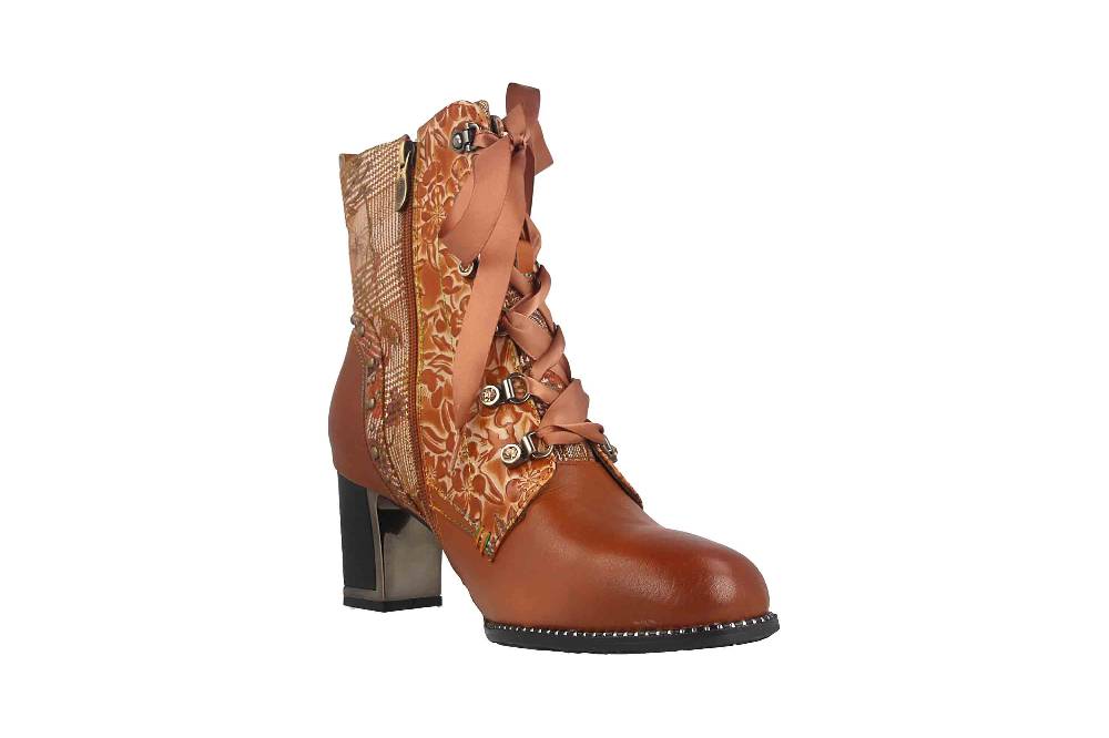 Laura Vita Stiefeletten In Übergrößen Braun KACIO 05 Camel Große Damenschuhe