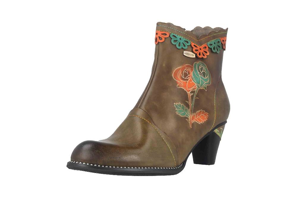 Laura Vita Stiefeletten In Übergrößen Khaki ALCIZEEO 72 Kaki Große Damenschuhe