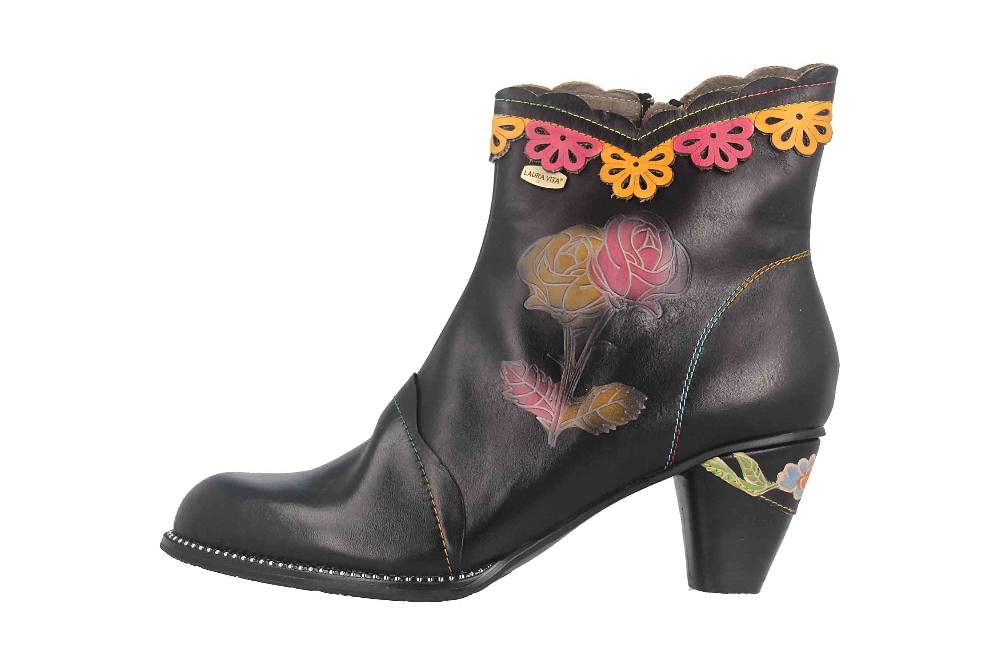 Laura Vita Stiefeletten in Übergrößen Schwarz ALCIZEEO 72 Noir große Damenschuhe