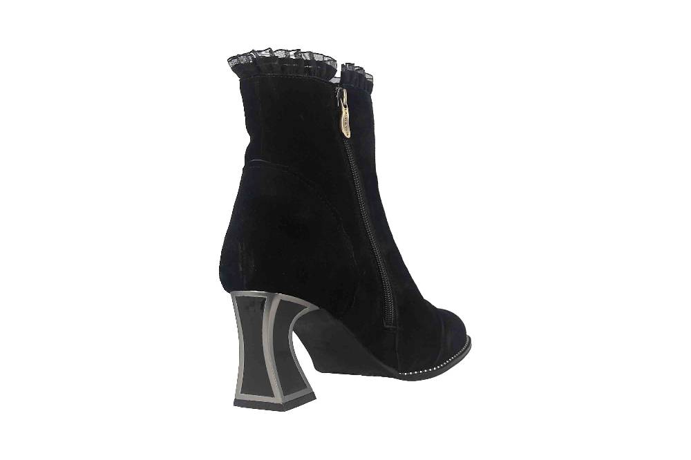 Laura Vita Stiefeletten In Übergrößen Schwarz JACBO 12 Noir Uni Große Damenschuhe