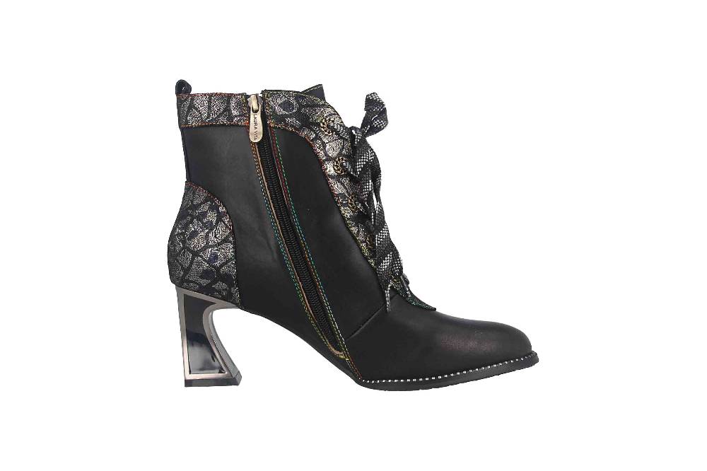 Laura Vita Stiefeletten In Übergrößen Schwarz JACBO 1123 Noir Große Damenschuhe